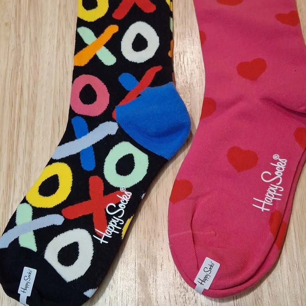 Happy Socks Bundle- XO & Heart Pattern Socks